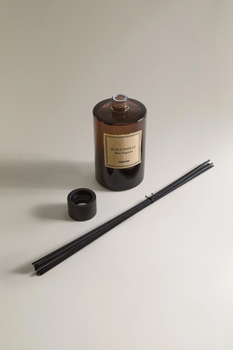 (500 мл) черные диффузоры с палочками и ванилью