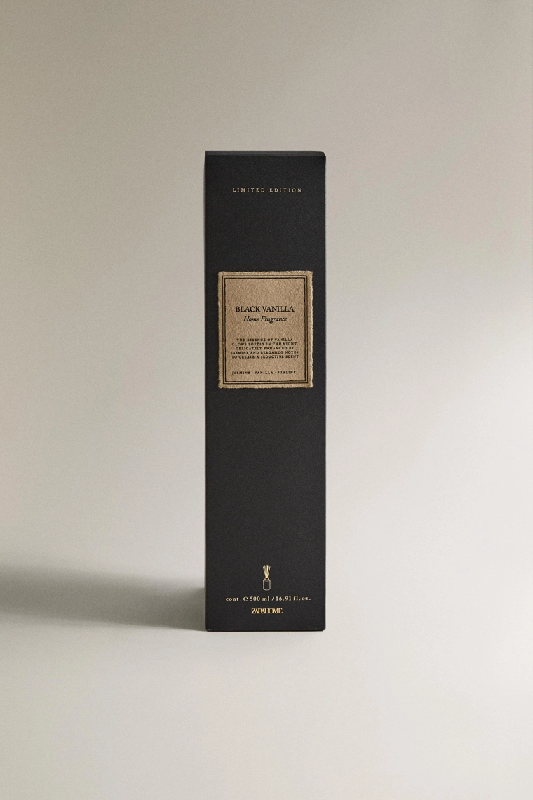 (500 мл) черные диффузоры с палочками и ванилью