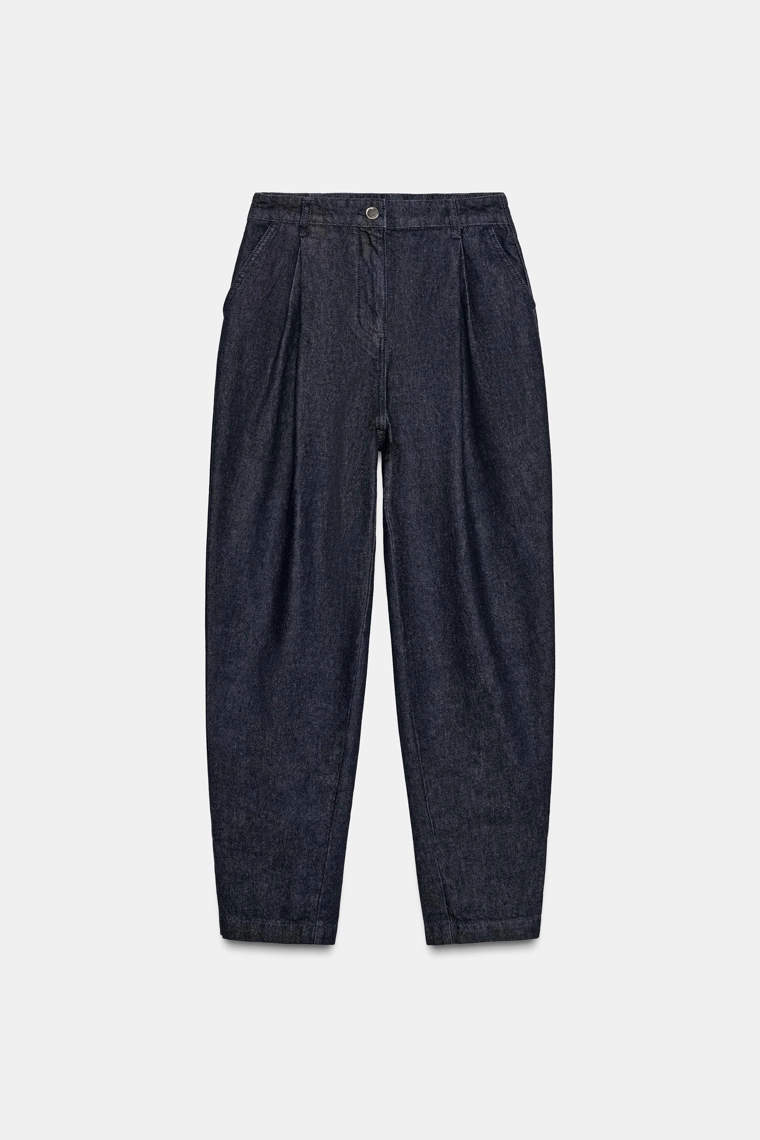 Брюки с ластиками и деталями на подоле