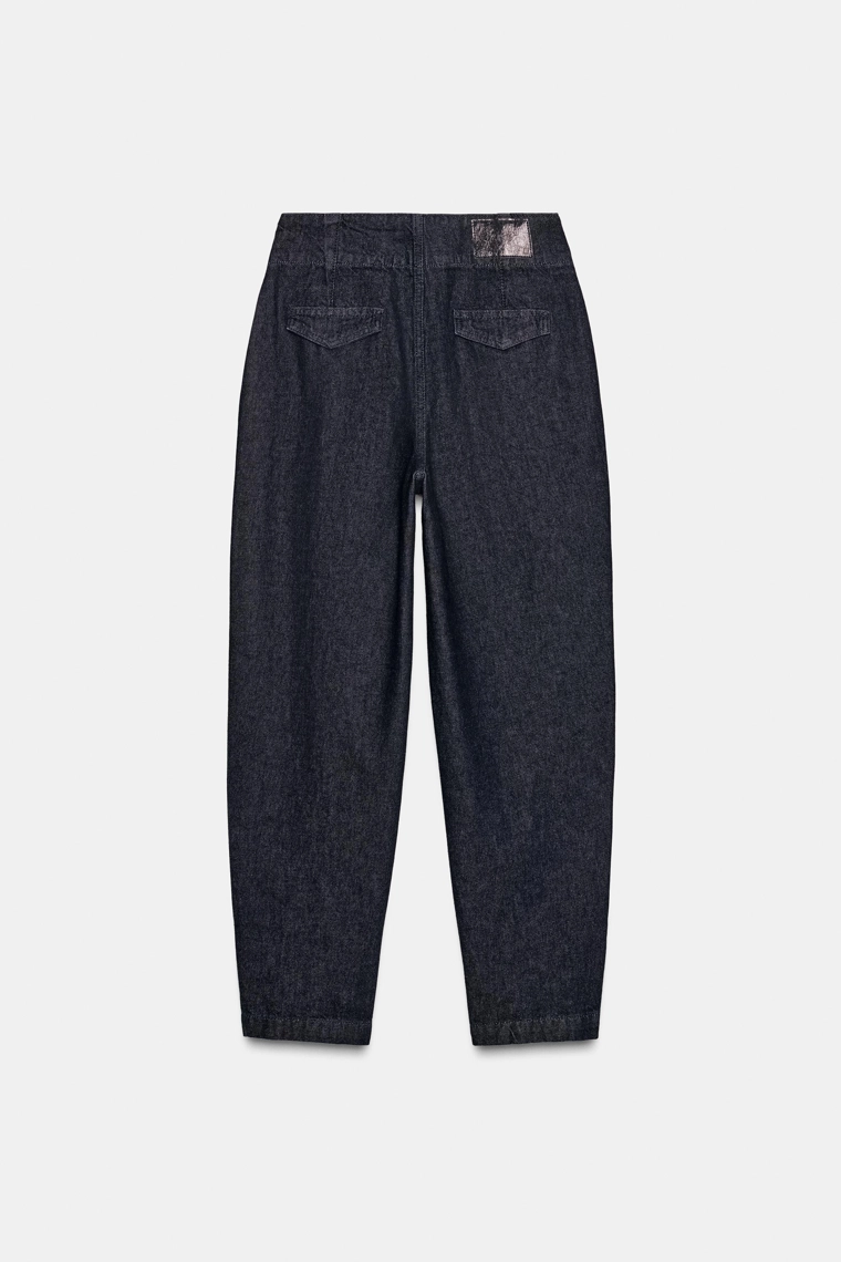 Брюки с ластиками и деталями на подоле