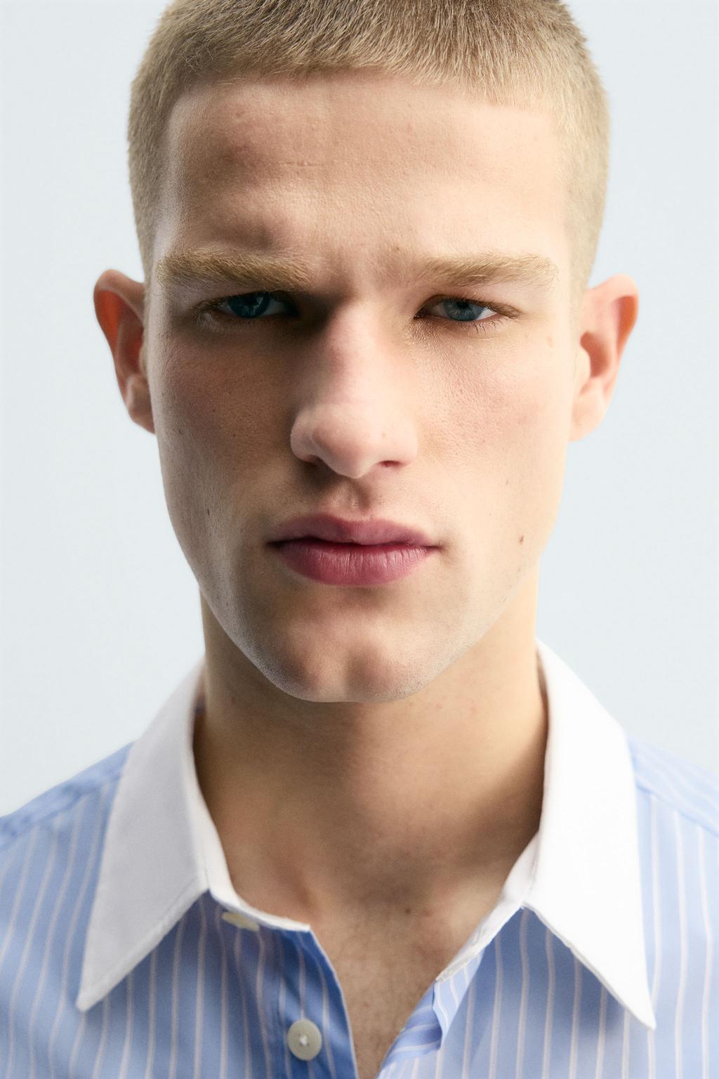 РУБАШКА В ПОЛОСКУ С МАНЖЕТАМИ ПОД ЗАПОНКИ