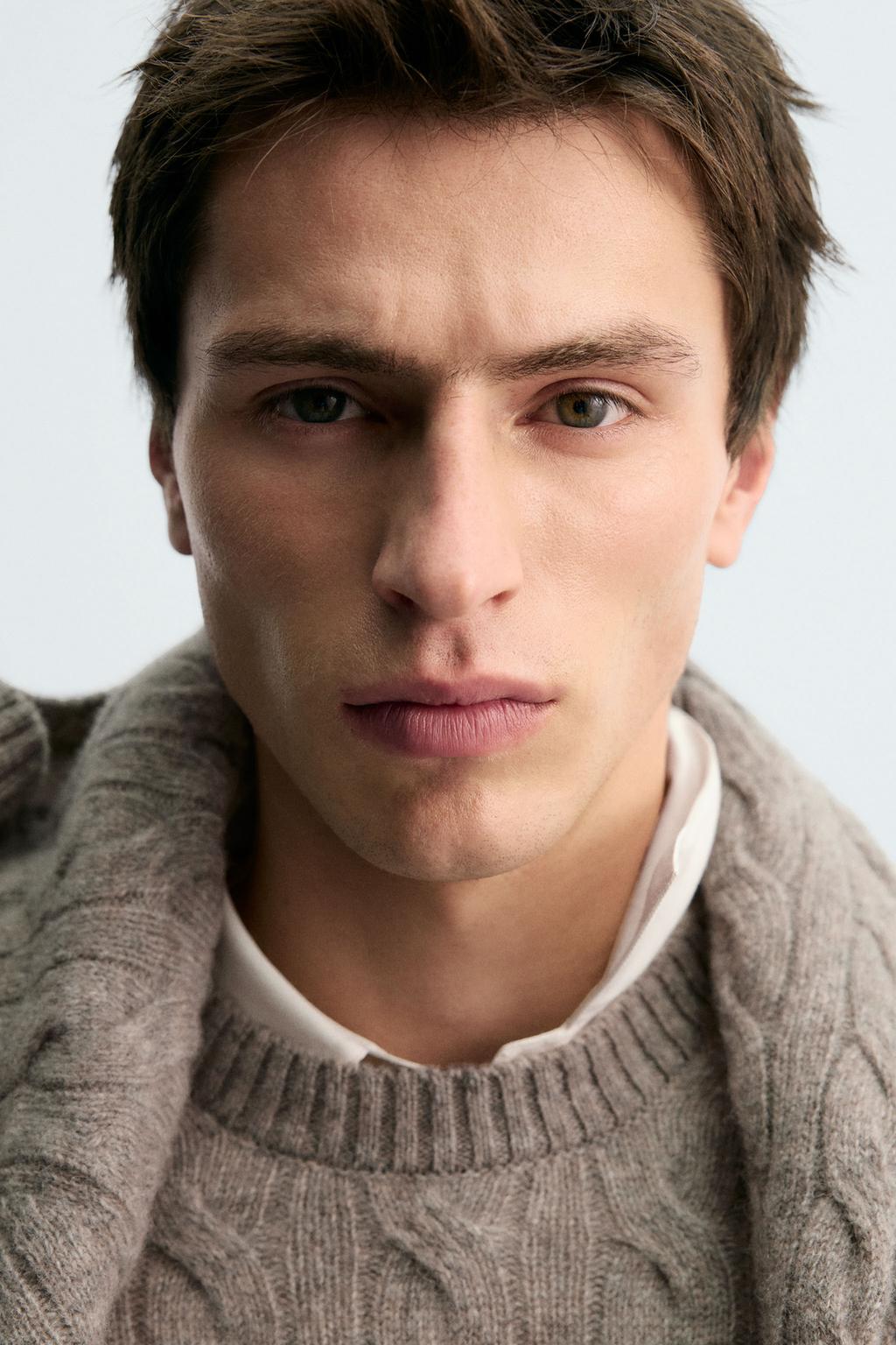 СВИТЕР ИЗ 100% ШЕРСТИ С УЗОРОМ «КОСЫ»