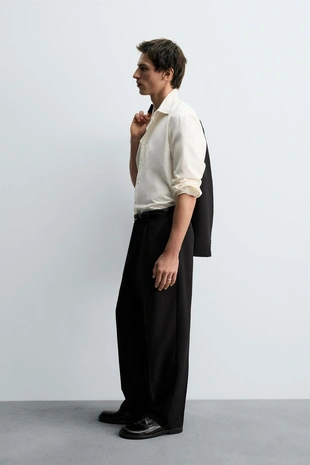 Рубашка из хлопка и шерсти