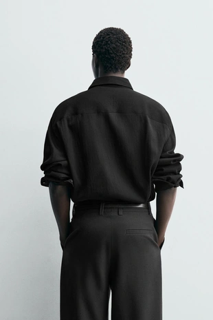 Рубашка свободного кроя из струящейся ткани- Заказать в России