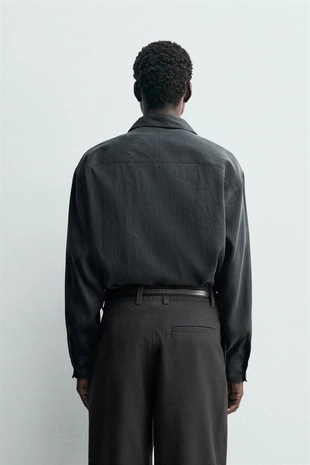 Рубашка свободного кроя из струящейся ткани- Заказать в России