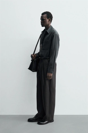 Рубашка свободного кроя из струящейся ткани- Заказать в России