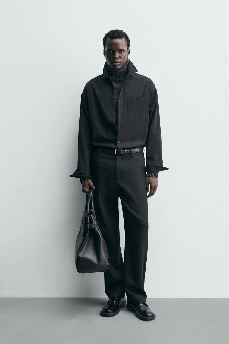 Брюки прямого кроя из 100% шерсти