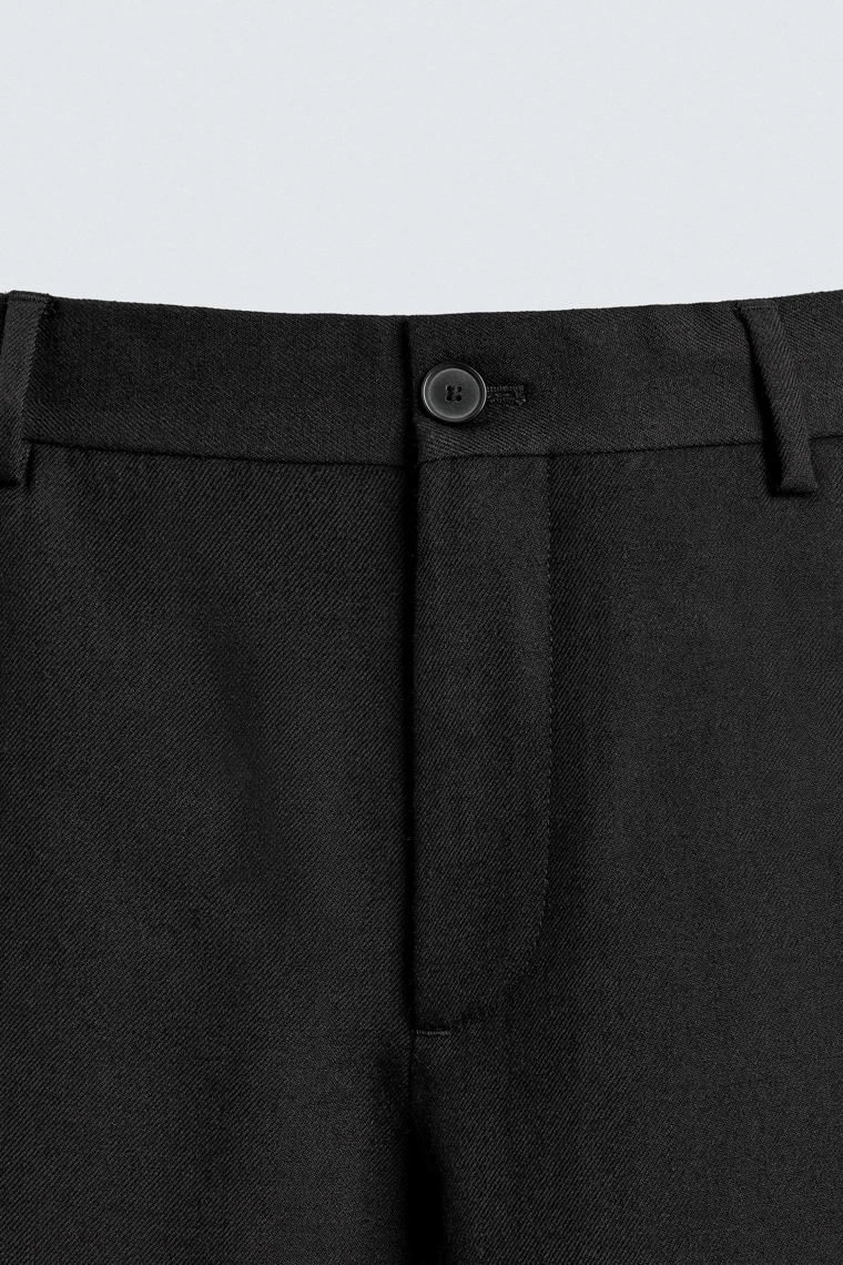 Брюки прямого кроя из 100% шерсти