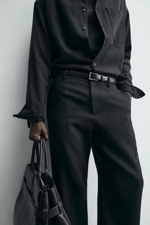 Прямые брюки из 100% шерсти- Заказать в России