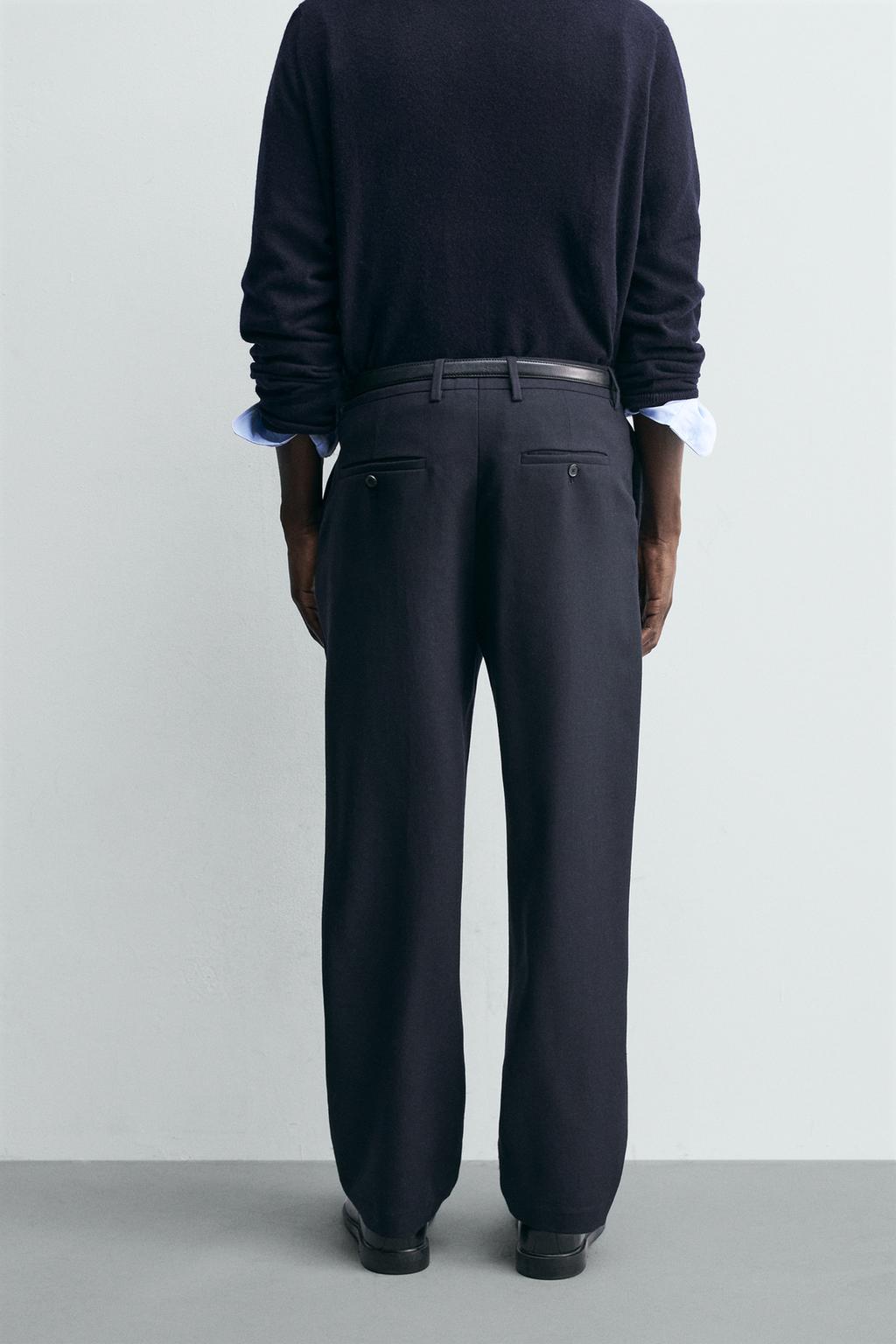 БРЮКИ ПРЯМОГО КРОЯ ИЗ 100% ШЕРСТИ