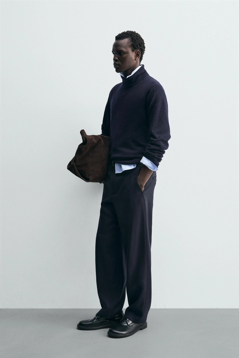 Шерстяные брюки прямого кроя