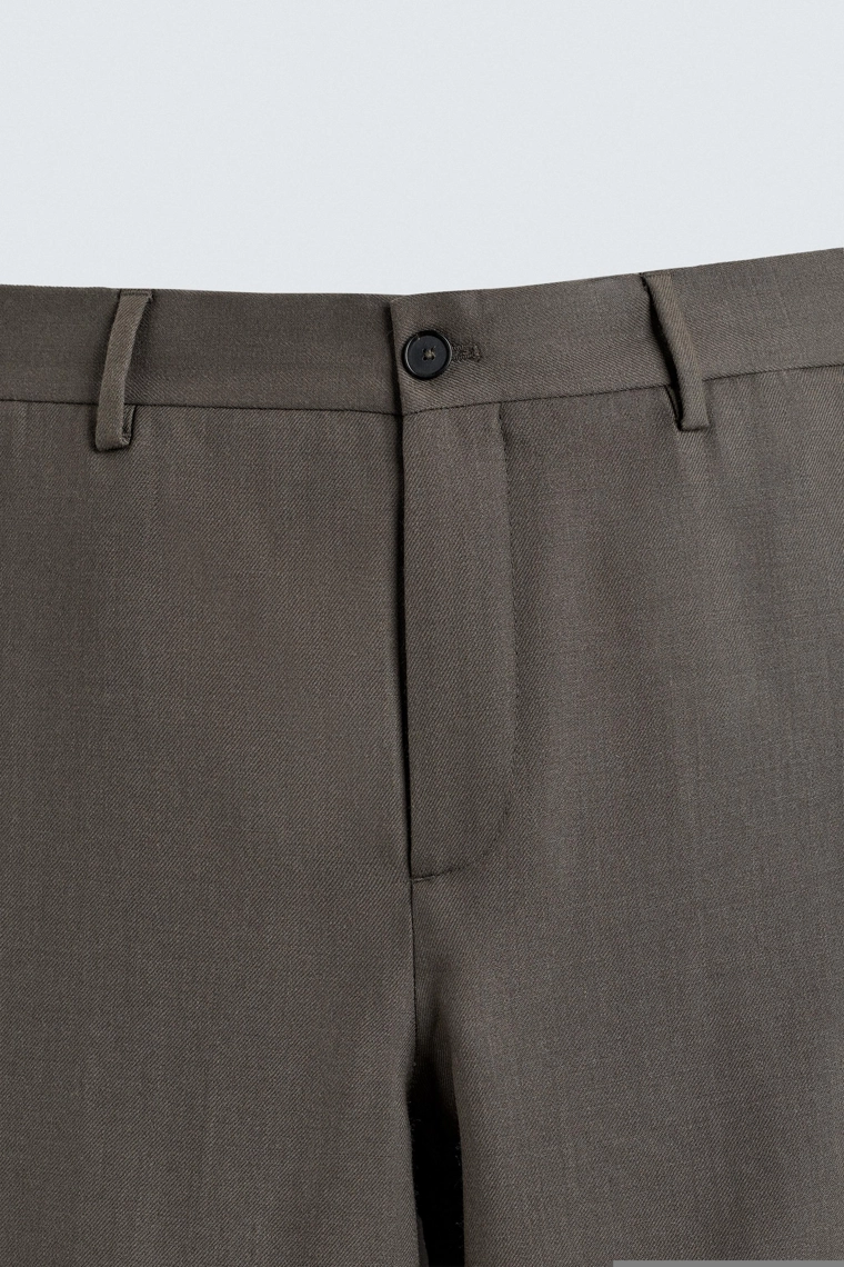 Шерстяные брюки прямого кроя