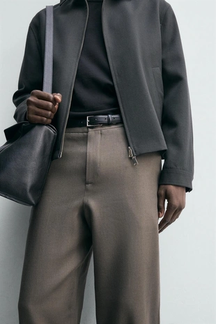 Прямые брюки из 100% шерсти- Заказать в России