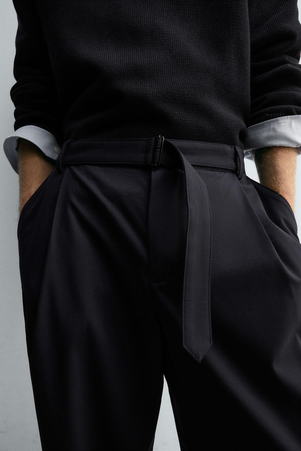 БРЮКИ RELAXED FIT С РЕМНЕМ