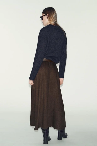 Юбка миди с ремнем- Заказать в России