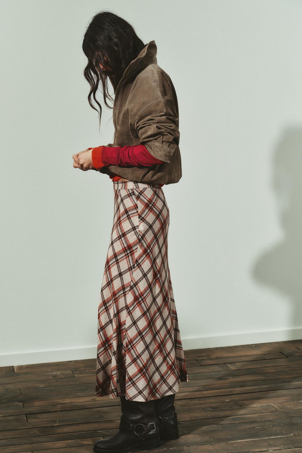 ЮБКА МИДИ В КЛЕТКУ