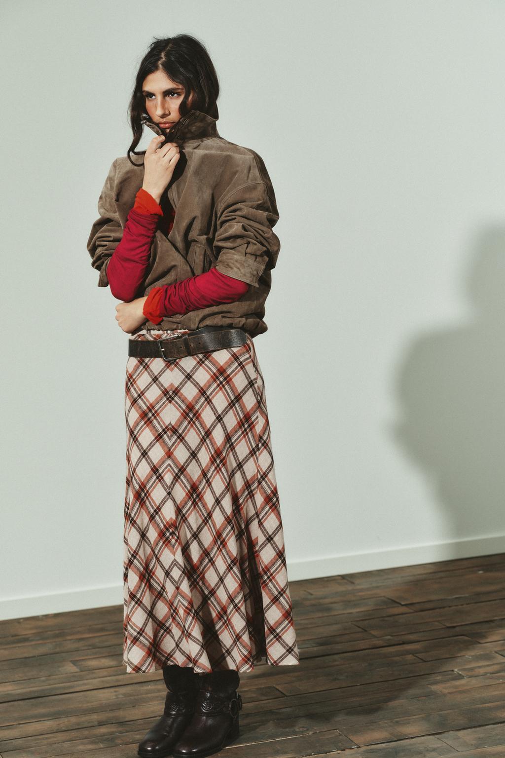 ЮБКА МИДИ В КЛЕТКУ