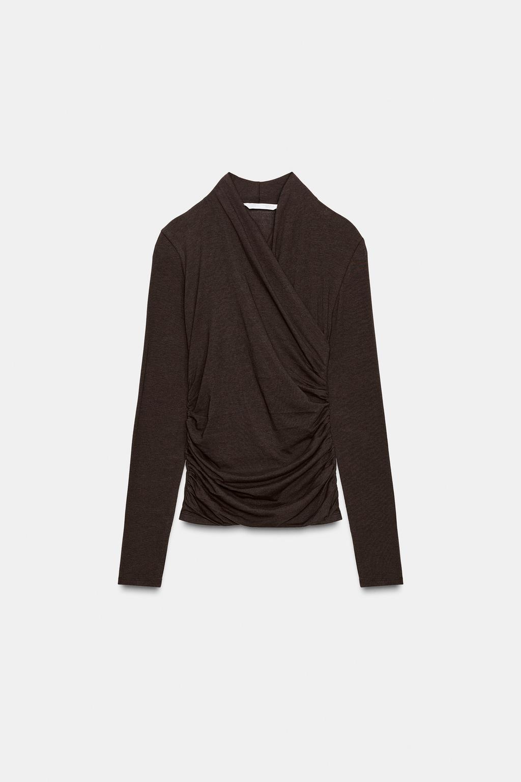 ФУТБОЛКА С БОКОВОЙ ДРАПИРОВКОЙ