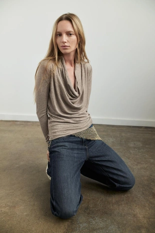 Драпированная футболка с лиоцеллом