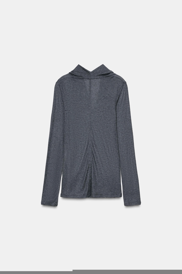 Футболка с драпировкой из лиоцелла