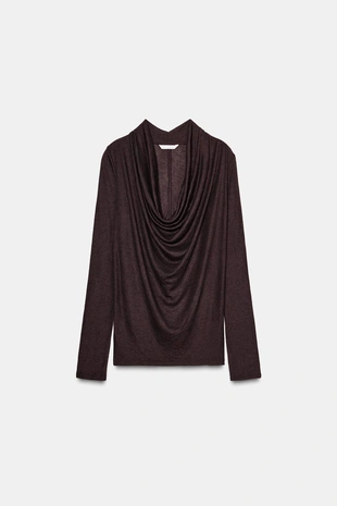 Драпированная футболка с лиоцеллом