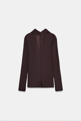 Драпированная футболка с лиоцеллом- Заказать в России