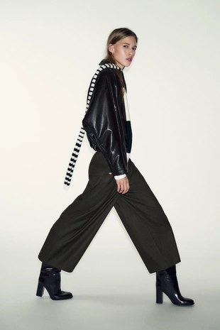 Брюки-кюлоты с пуговицами- Заказать в России