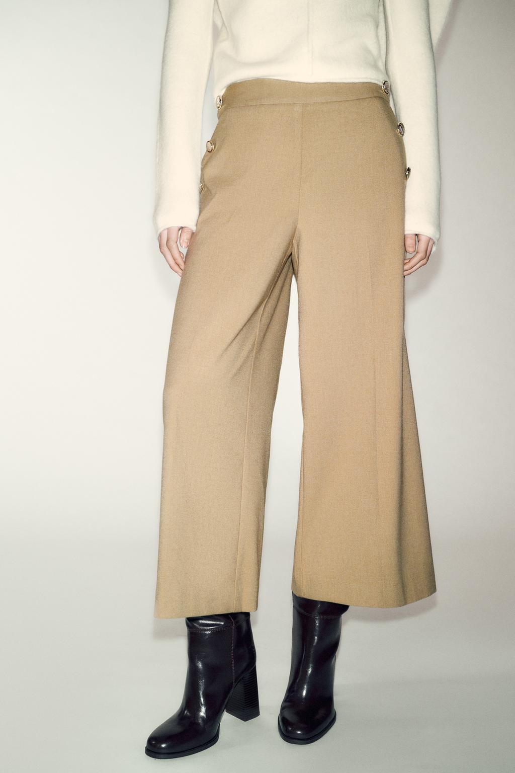 БРЮКИ-КЮЛОТЫ С ПУГОВИЦАМИ