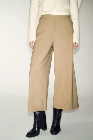 Брюки-кюлоты с пуговицами