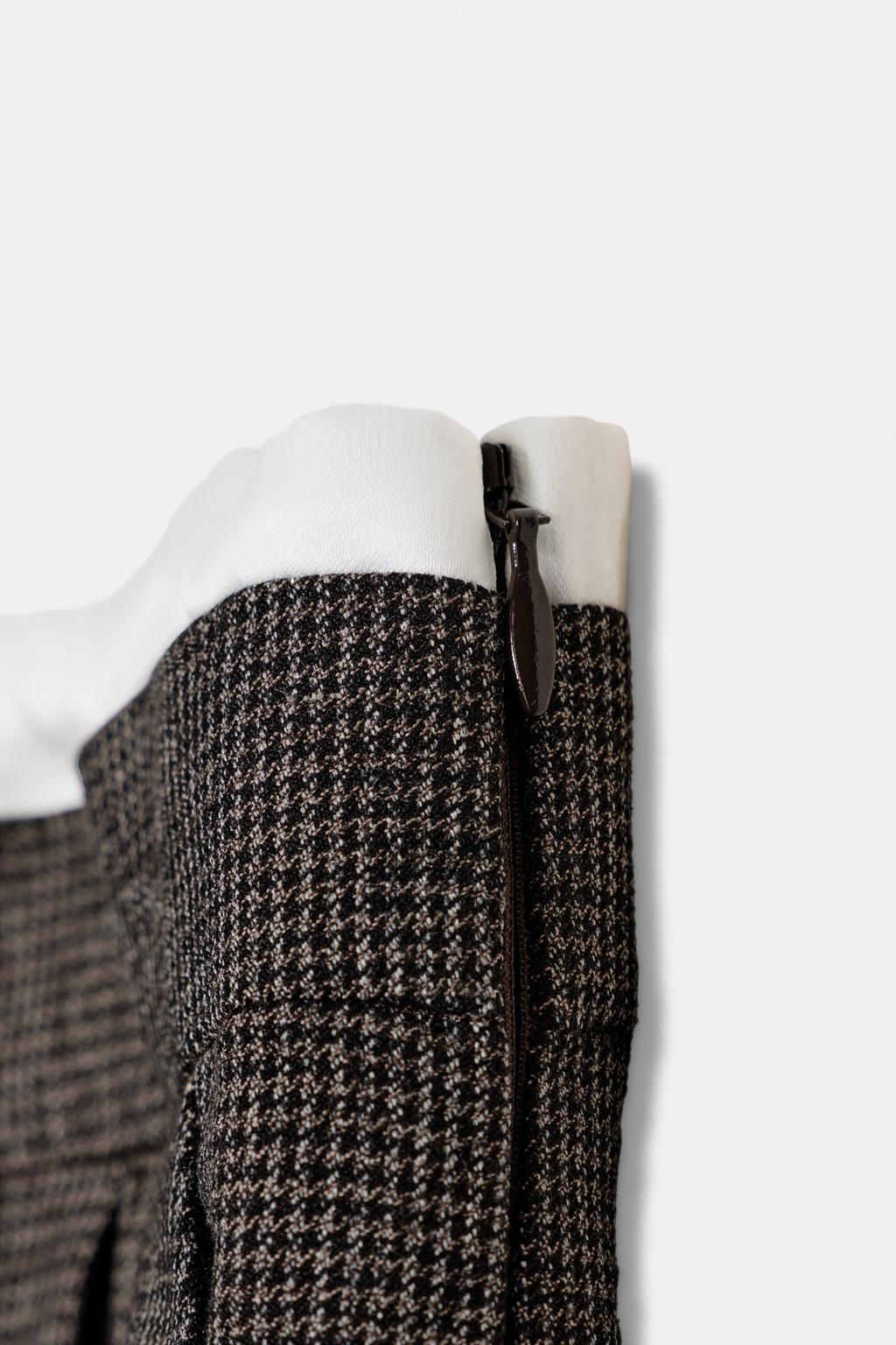 ШИРОКИЕ БРЮКИ С ДВОЙНЫМ ПОЯСОМ «ГУСИНАЯ ЛАПКА»