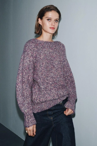 Трикотажный свитер оверсайз- Заказать в России