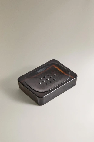 Мыльница для ванной комнаты из тёмного стекла ZARA- Заказать в России