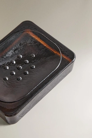 Мыльница для ванной комнаты из тёмного стекла ZARA- Заказать в России