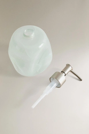 Диспенсер для мыла из зеленого стекла с затенением- Заказать в России