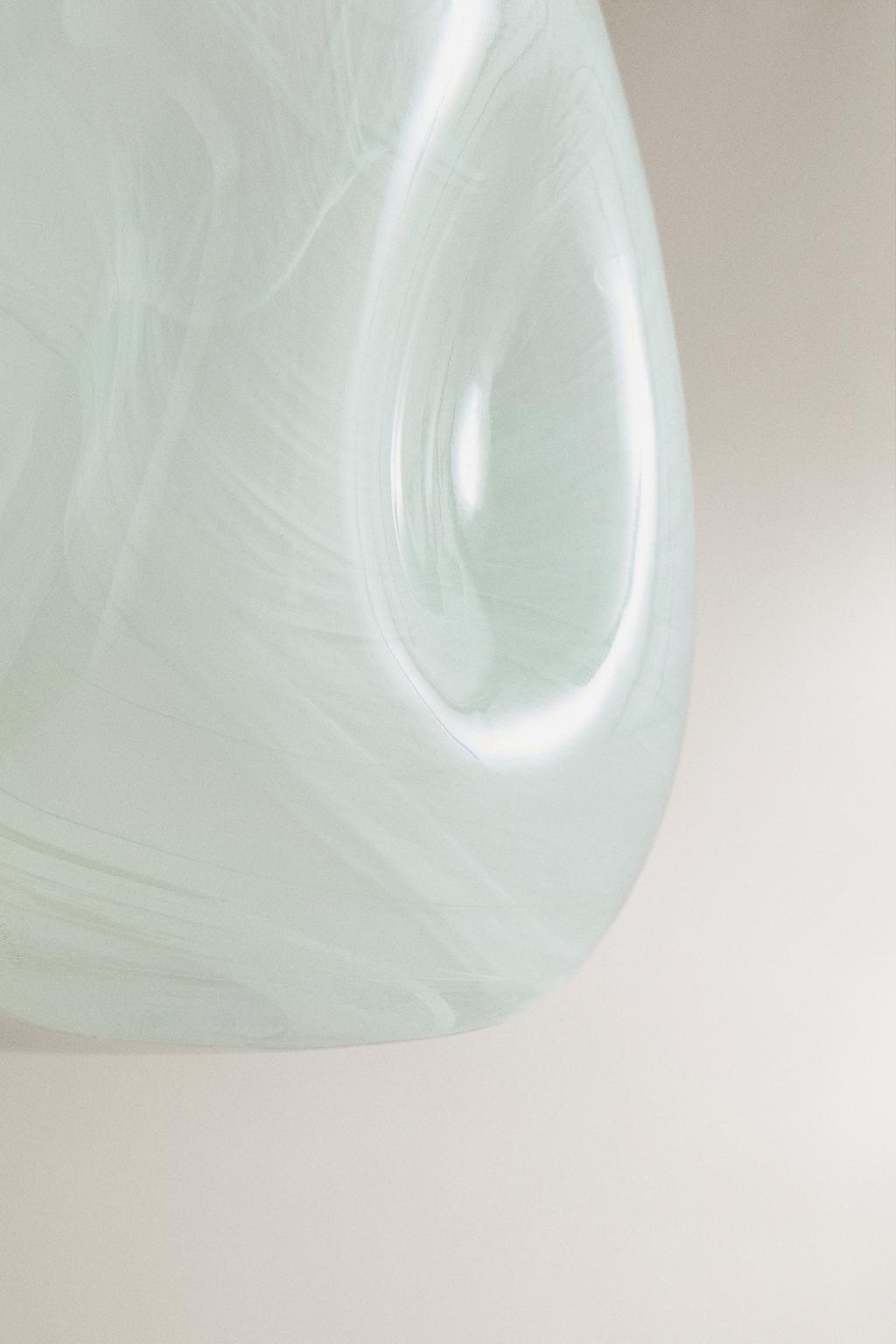 Зеленый стакан для зубных щеток из закаленного стекла