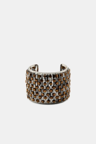 Металлический браслет с бусинами- Заказать в России