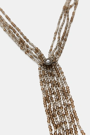 Набор из 2 ожерелий-чокеров с бусинами и стразами- Заказать в России