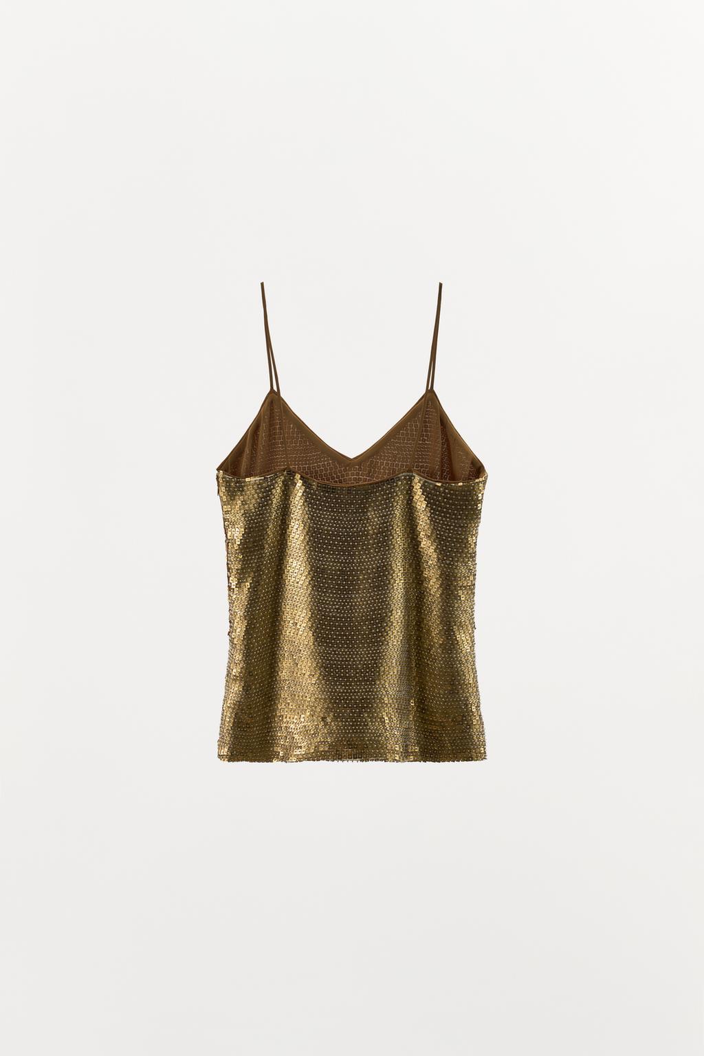 МАЙКА НА БРЕТЕЛЯХ С ПАЙЕТКАМИ И БУСИНАМИ