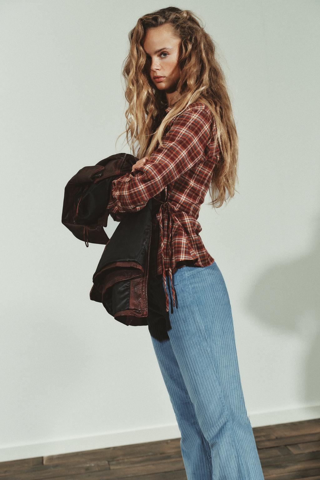 РУБАШКА С ЗАПАХОМ В КЛЕТКУ