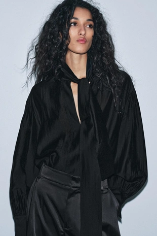 Блуза свободного кроя с завязками — ZW COLLECTION- Заказать в России