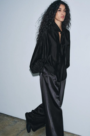 Блуза свободного кроя с завязками — ZW COLLECTION- Заказать в России