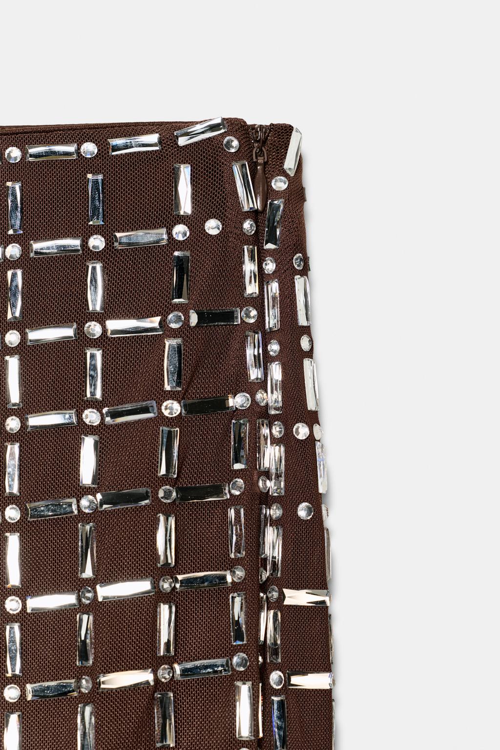 МИНИ-ЮБКА СО СТРАЗАМИ