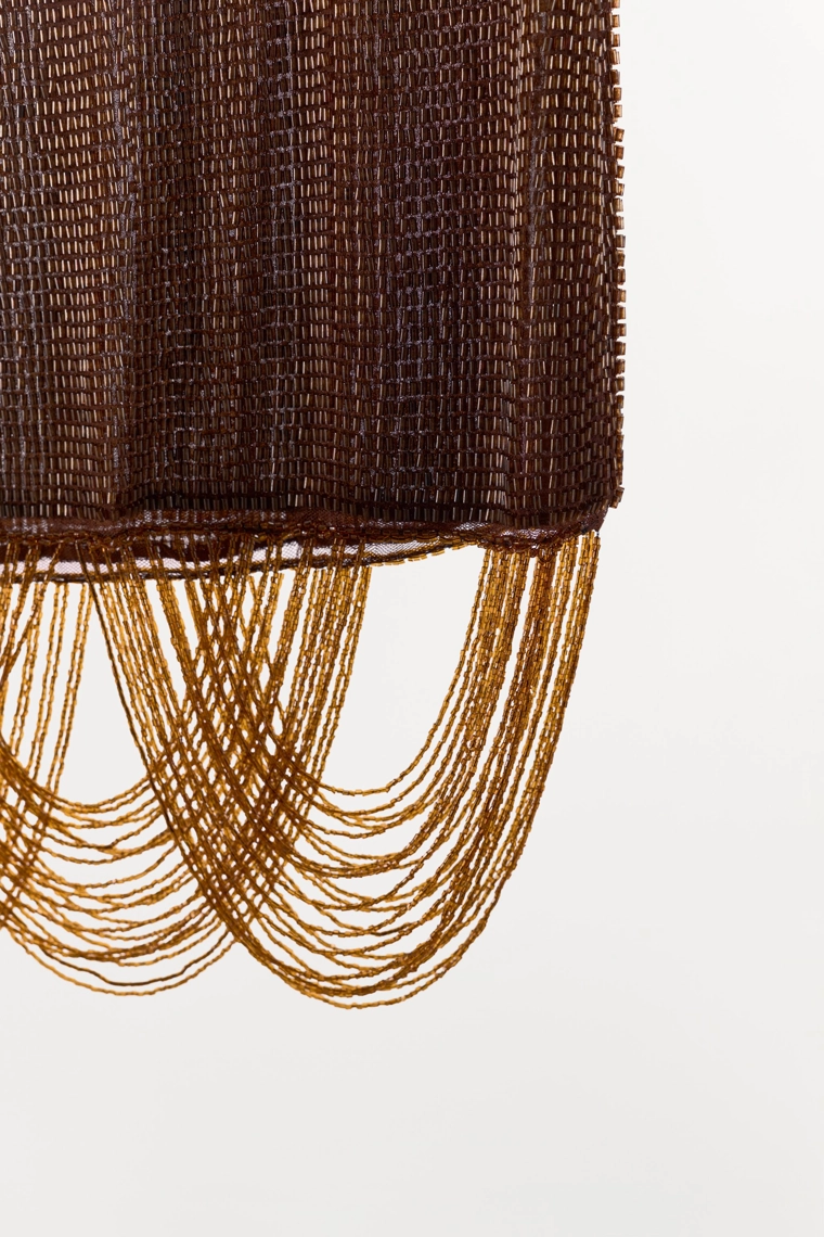 Мини-юбка с бисером и бахромой