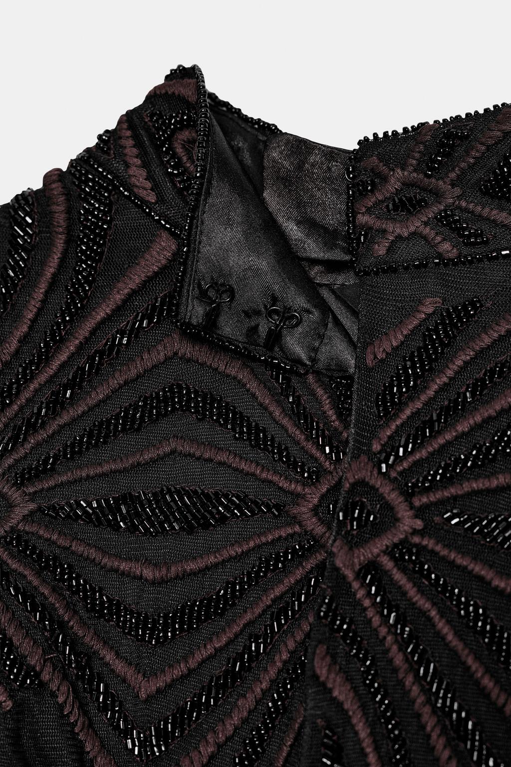 ТОП ИЗ ТЮЛЯ С БАХРОМОЙ И БУСИНАМИ