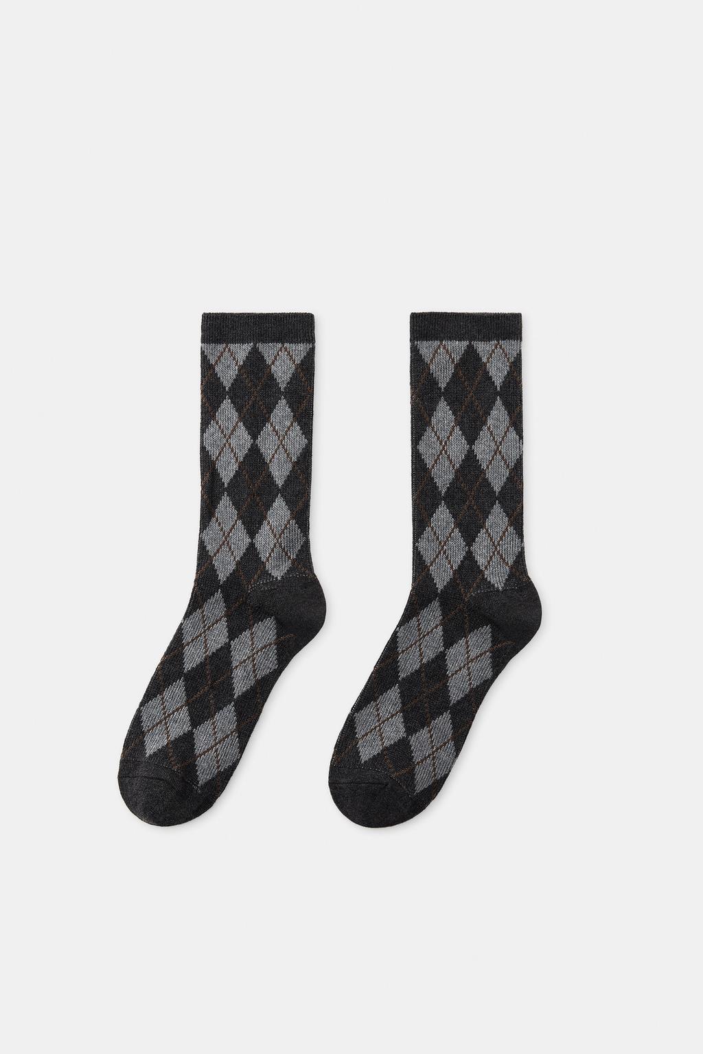 ХЛОПКОВЫЕ НОСКИ С РОМБАМИ