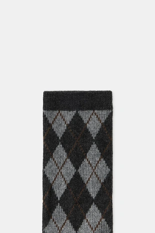 Хлопковые носки с ромбами- Заказать в России