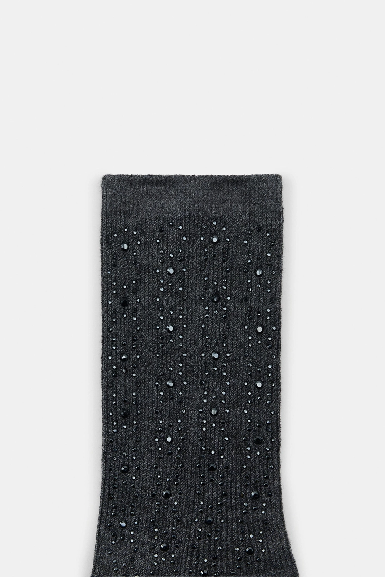 Носки с рельефными стразами