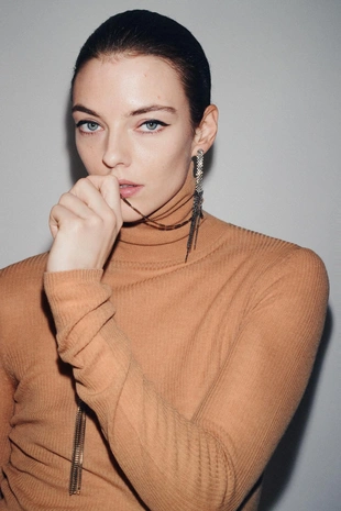 Длинные серьги со стразами- Заказать в России