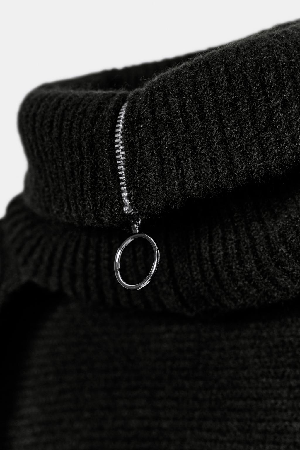 ТРИКОТАЖНЫЙ ШАРФ С ВОРОТНИКОМ-СТОЙКОЙ