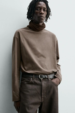 Футболка с длинным рукавом выстиранная- Заказать в России